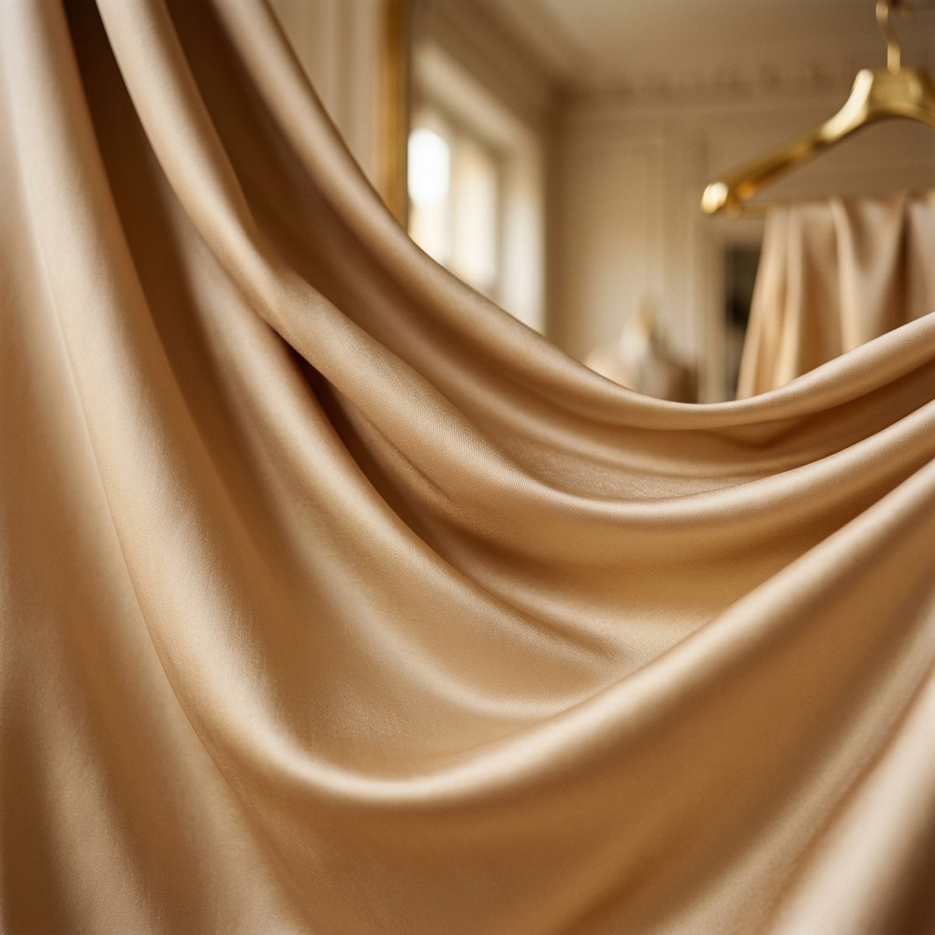 Luxurious beige fabric texture